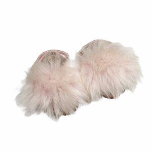 UGG Pink Furry Holly Sandals